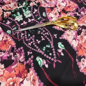 M/Weight Polyester Floral/Bird African Print Dress/Craft Fabric