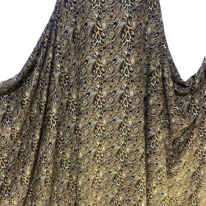 Soft Viscose Brown -Black Animal Cheetah Print Dress/Craft Fabric