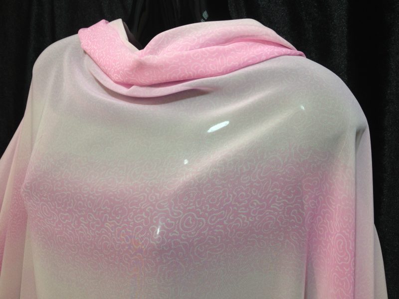 NEW Soft Floaty Chiffon Faded StripedFloral print DressCrafts FabricFREE PP 321441875090