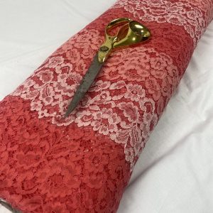 Top Quality Rose Pink Floral Crochet Net lace Bridal/Craft/Dress Fabric