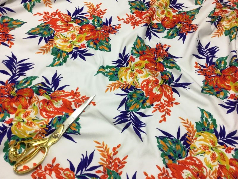 New Floral African Print Jersey Fabric Bodycon Stretch DressCraft Material 222912468660