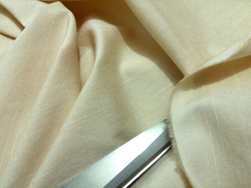 Peachy Cream PolyesterRayon Stretch Bengaline SuitingDressCrafts FabricNEW 221873118560