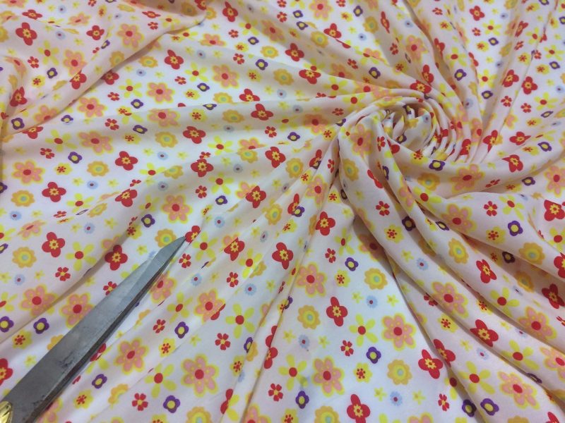 NEWLWeight Fine Smooth Polyester Floral Print 5 DressCrafts FabricFREE PP 322459326801