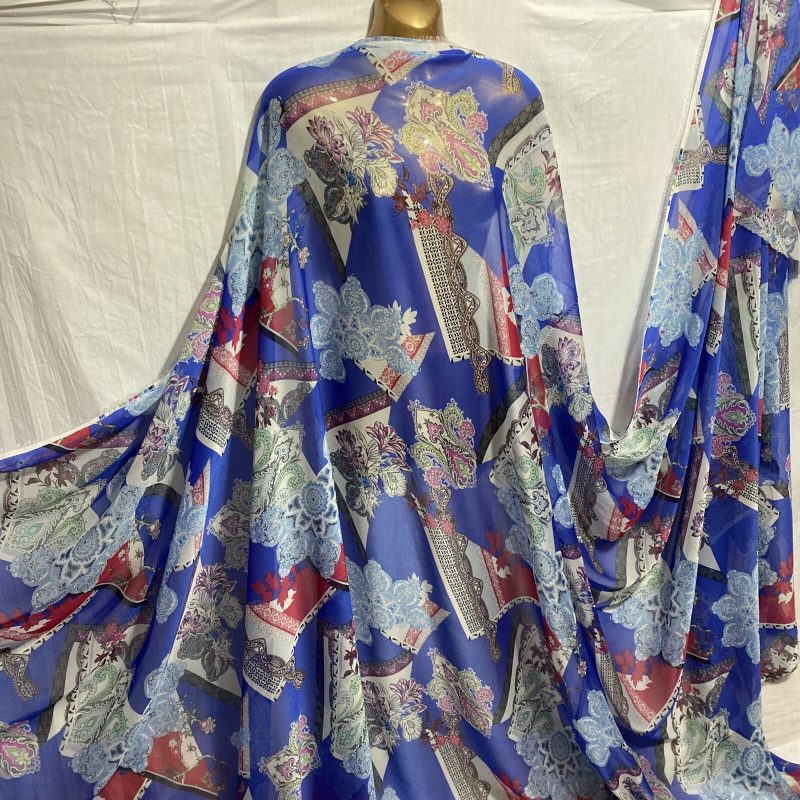 NEWSmooth Chiffon Multi Colour Ethnic Print 5 DressCrafts FabricFREE PP 225050878841