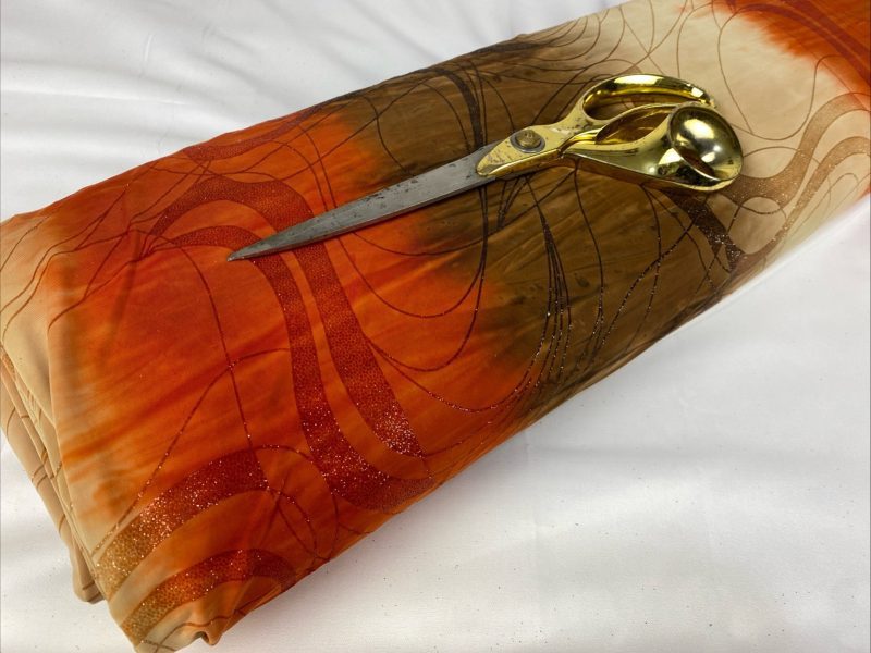 NEWSwirls Stripe Glitter Poly Stretch Lycra Jersey DressCrafts FabricFREE PP 226691724131