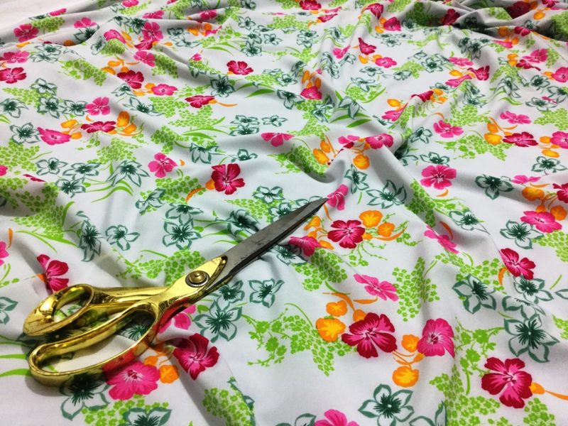 NEW LWeight Microfiber MultiCol Floral Print MaskDress Fabric FREE PP 323399704482