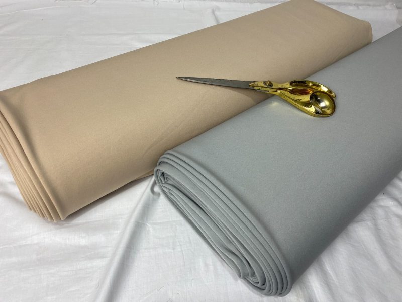 NEWDouble Knit Stretch Jersey BeigeGrey DressCraftCurtain FabricFREE PP 326144399772