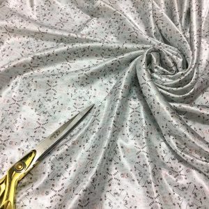 L/Weight Liquid Satin Pale Mint Damask Print  Dress/Craft Fabric
