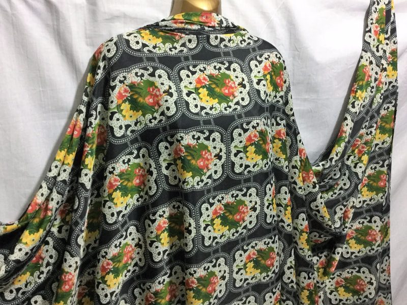 NEWLWeight Smooth Polyester Floral Damask Print DressCraft FabricFREE PP 222557839802