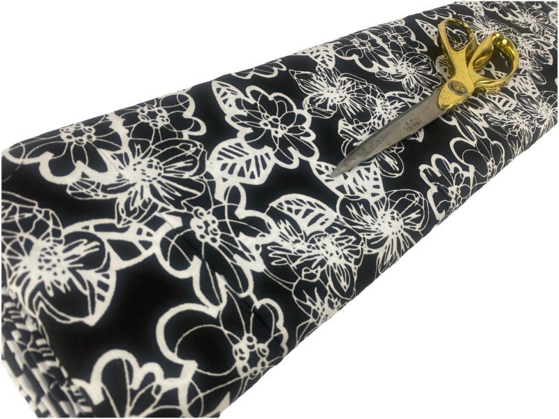 NEWTop Quality Cotton Black White Designer Floral Print Dress Fabric FREE PP 226790049802