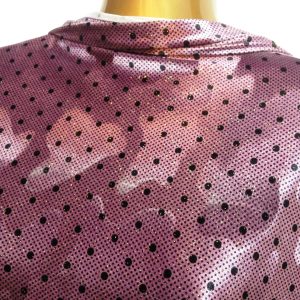 Top quality Spandex Velvet Lilac/Black Spotted Print Dress/Crafts Fabric