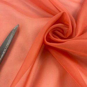 Lightweight Orange Sheer Chiffon Fabric – Dress, Lining, Bridal Use