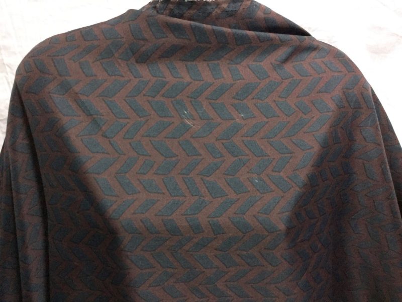 NEW Smooth Polyester Brown Black Geometric Print DressCraft Fabric FREE PP 323546421433