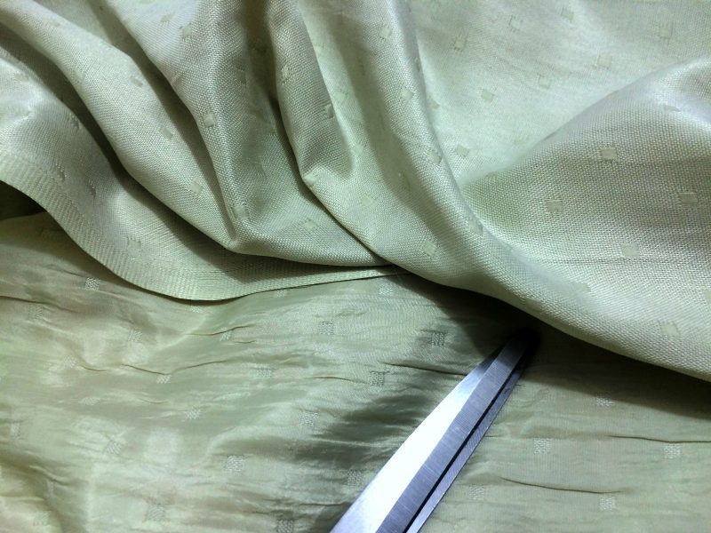 NEWDobby Weave Reversible Lined Crush Satin GreyGreen CraftsCushion Fabric 222047281293