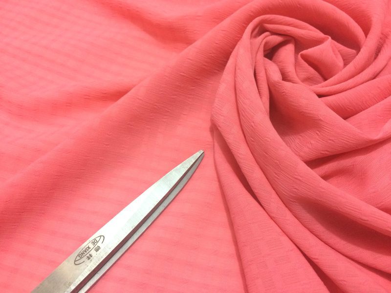 NEWLWeight Salmon Pink Checked 100 Polyester DressCraft FabricFREE PP 322295232873