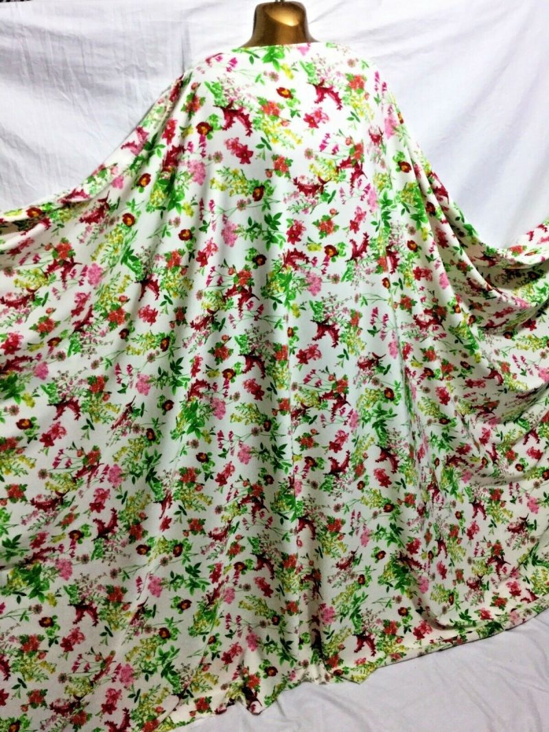 NEW LWeight Microfiber Floral 2 Print MaskDress Fabric FREE PP 223105617774