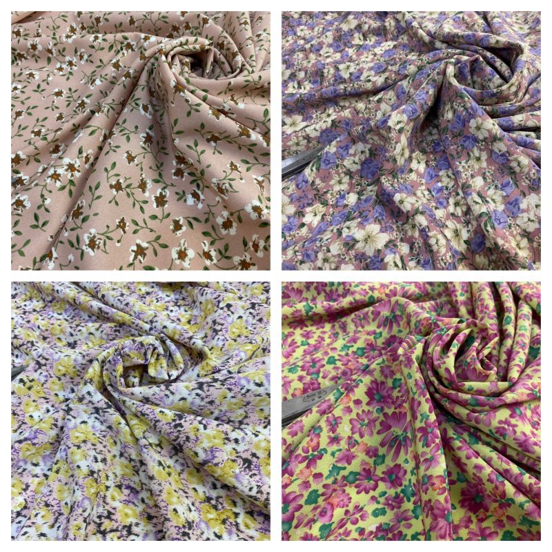 NEW Polyester Full Floral 4 Designer Multicoloured Prints Dress Fabric FREE PP 326587714474