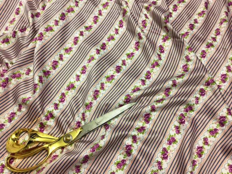 NEW Smooth Liquid Satin Striped Floral African Print FabricFREE POSTAGE 222903334514