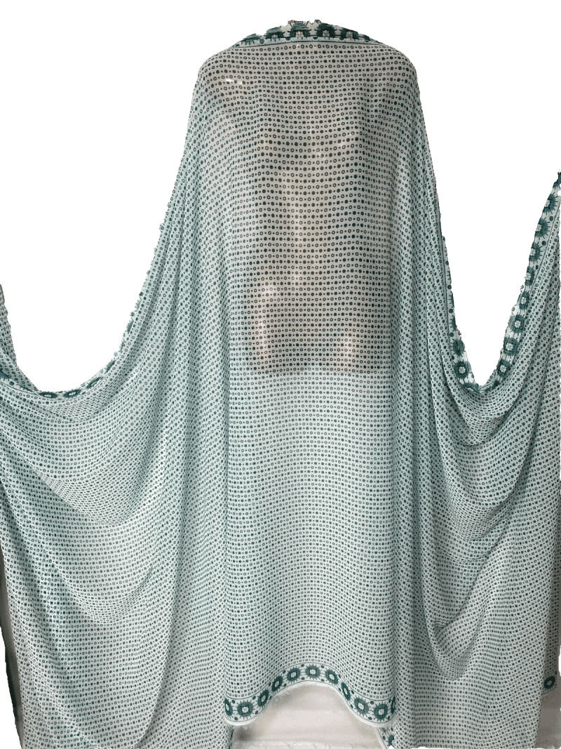 NEWCrinkle Chiffon Georgette Double Border Print DressCraft FabricFREE PP 326142085114