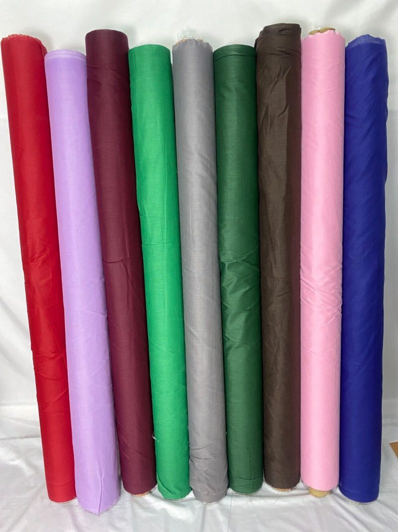 NEWPlain Polycotton Fabric 9 Colours Craft Lining Material FREE PP 226177665714