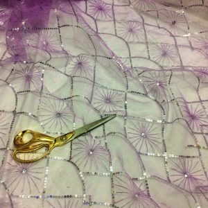 Sequinned Embroidery Organza Voile 3 Bridal/Crafts/Curtains 110" Extra Wide