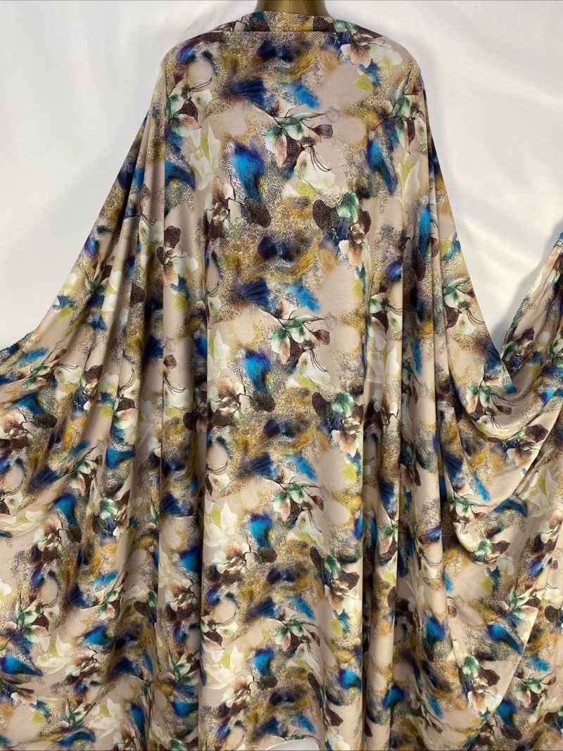 NewSoft Viscose Floral Tie Dyed Multi Colour Print DressCraft FabricFREE PP 226760648374