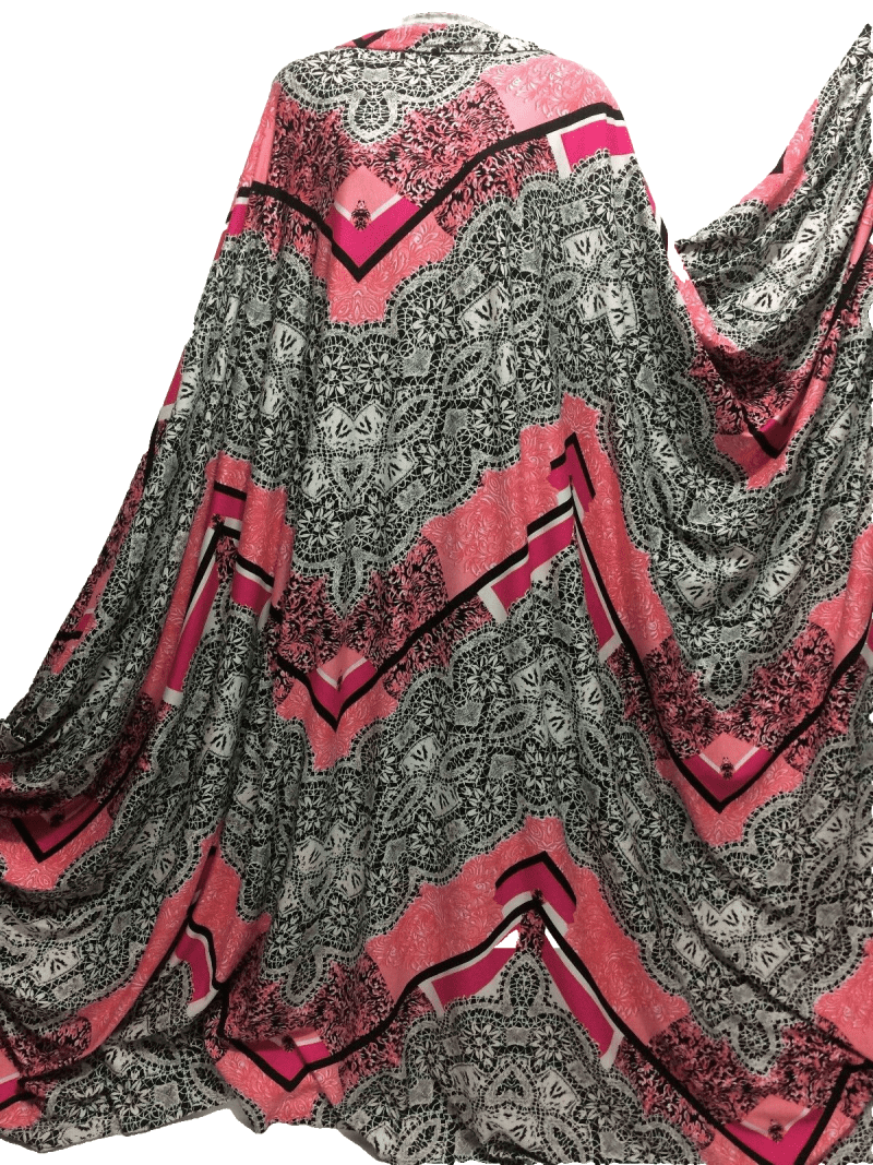 Premium Quality Stretch Viscose Jersey PinkBlack African Dress FabricFREE PP 322572474294