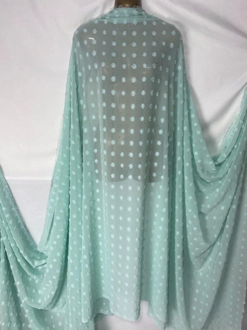NEW Smooth Chiffon Flocked Design Drape Curtain Wedding Fabric 150cm W FREE PP 226172682145