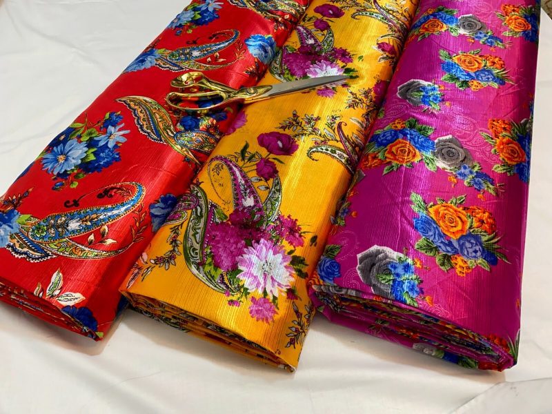 NEW Soft 100 Polyester Crinkle Satin Floral Paisley DressCrafts Fabric 224171641505