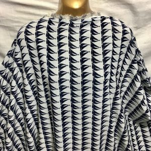 L/weight Smooth Polyester Yachts Print Dress/Craft Fabric