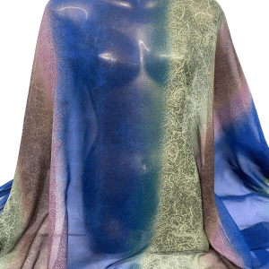 Smooth Chiffon Floral Striped-African Print Dress/Craft Fabric