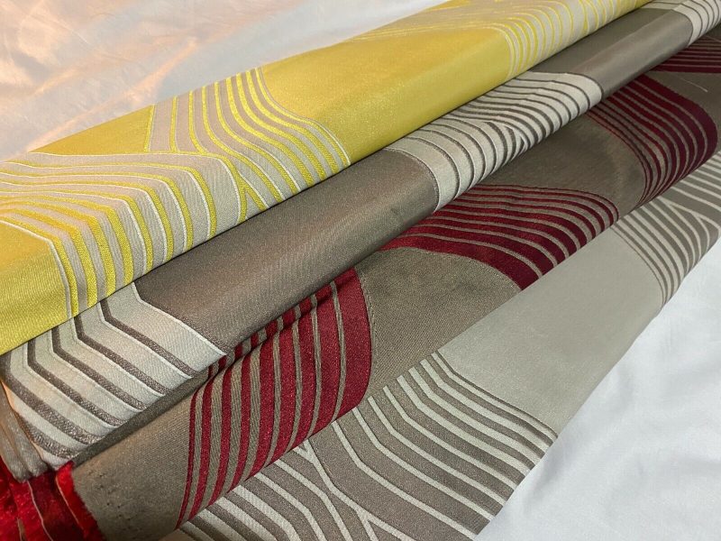 CLEARANCE Designer Reversible Satin Jacquard 3 CurtainsCraftsCushions Fabric 224714059276