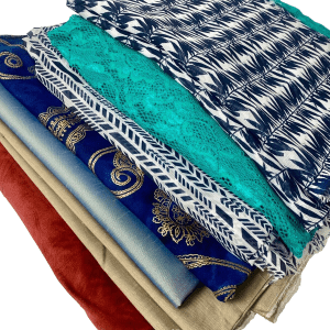 14m Approx Assorted Fabric Remnant Bundle – End of Roll Pieces 1m-4m Lengths