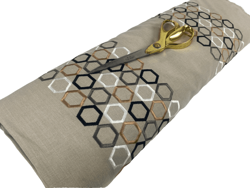 NEW Thick Heavy Embroidered Geometric Linen Upholstery Fabric CurtainsCushion 326626838406