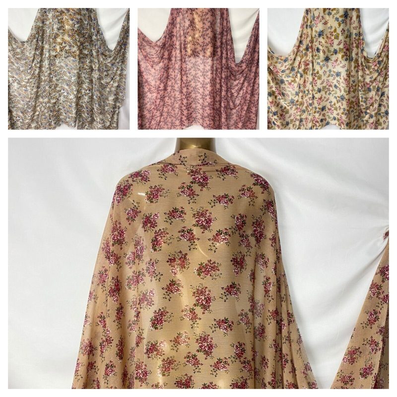 NEWCrinkle Chiffon Polyester Floral Prints DressCrafts FabricFREE PP 226164974176