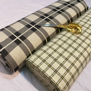 Double Knit Stretch Viscose Jersey Large Checked  Prints Dress/Craft Fabric