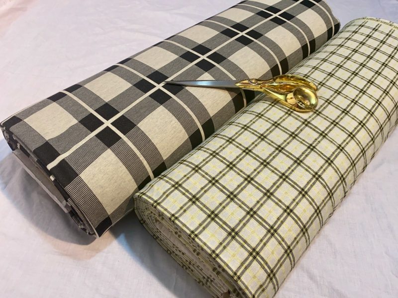 NEWDouble Knit Stretch Viscose Jersey Large Checked Prints DressCraft Fabric 224502693746