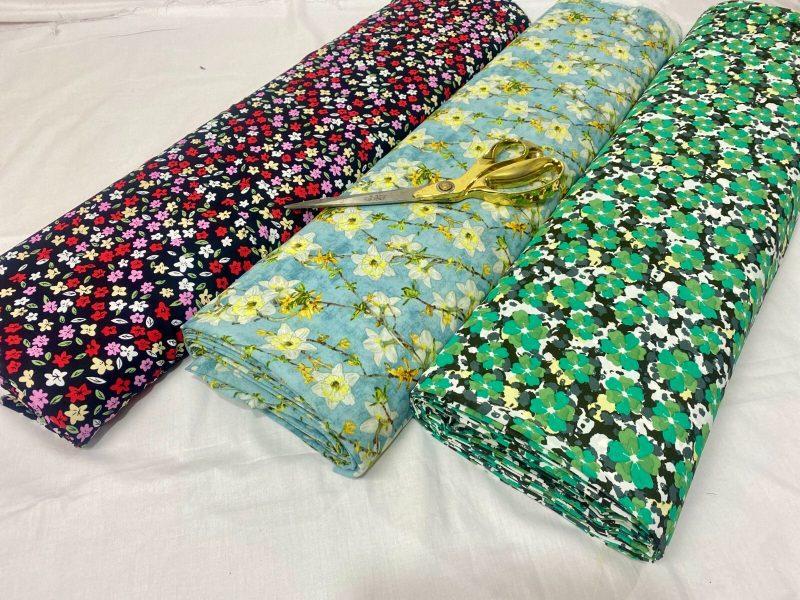 New Top Quality Smooth Polyester Designer Floral Prints Dress FabricFREE PP 326141242926