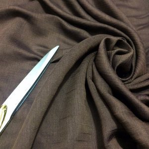 Brown Crinkle Effect Silk Chiffon Fabric Dress/Craft/Scarf