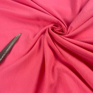 Drapey Soft Powder Touch Polyester Fabric Deep Pink Dress & Craft Material