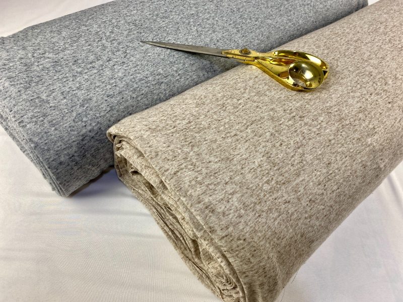 NEW Stretch Viscose Jersey Marl GreyBeige Knit DressCraft FabricFREE PP 226751105437