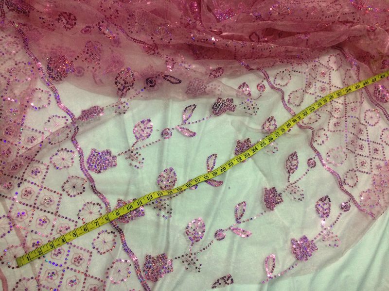 NEWSequinned Embroidery Organza Voile 2 BridalCraftsCurtains 110 Extra Wide 222273253907