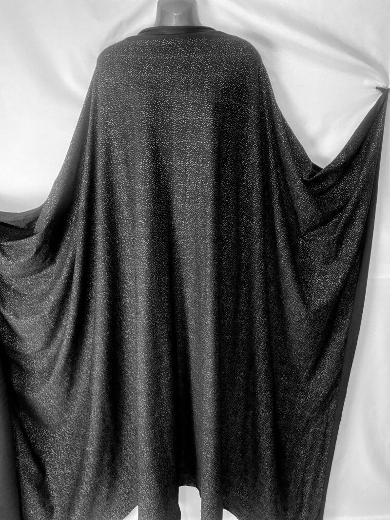 NEWStretch Viscose Jersey Black SpotGlitter Print DressCraft FabricFREE PP 326149014827