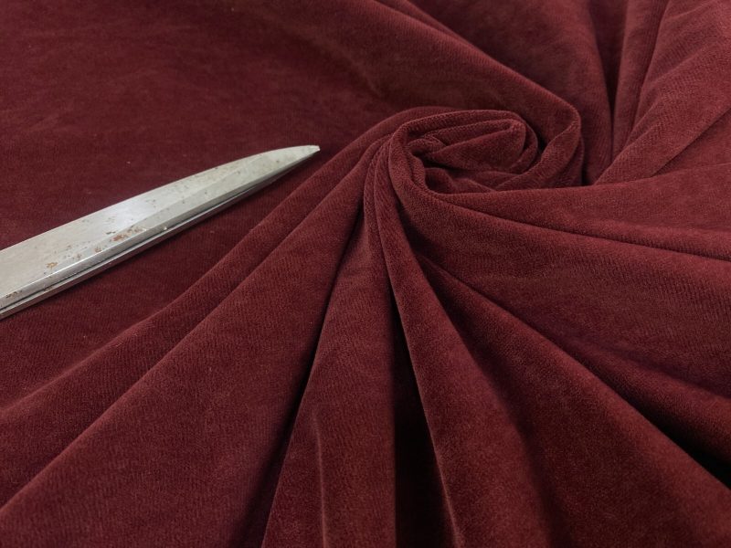 New Faux Velvet Velour Fabric Dark Maroon UpholsteryCushionCurtain FREE PP 226775522257