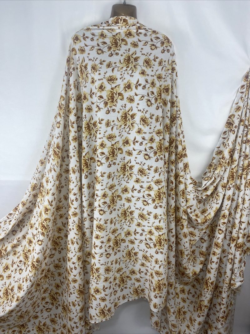 Sale Soft Woven LWeight Viscose Brown Roses Print DressCraft FabricFREE PP 325700492277