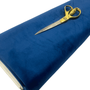 Soft Strong Backed Velvet Velour Fabric –Marine Blue Upholstery/Cushion/Curtain