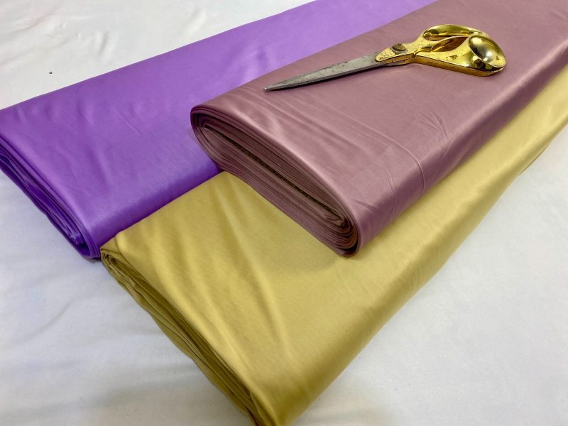 Lilac Gold Mauve LWeight Plain Stretch Poly Jersey DressCraftCurtain Fabric 326591341788