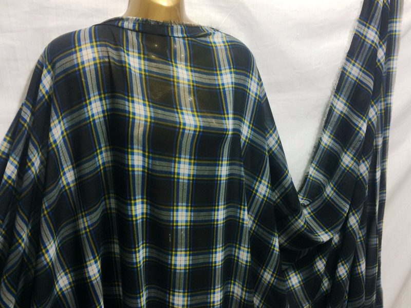 NEWFine Quality Soft Polyester Checked Print DressCraft FabricFREE PP 322270188248