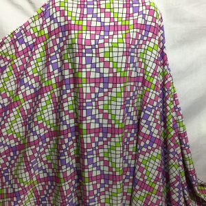 M/Weight Smooth Poly Microfiber Geometric Print Dress/Craft Fabric