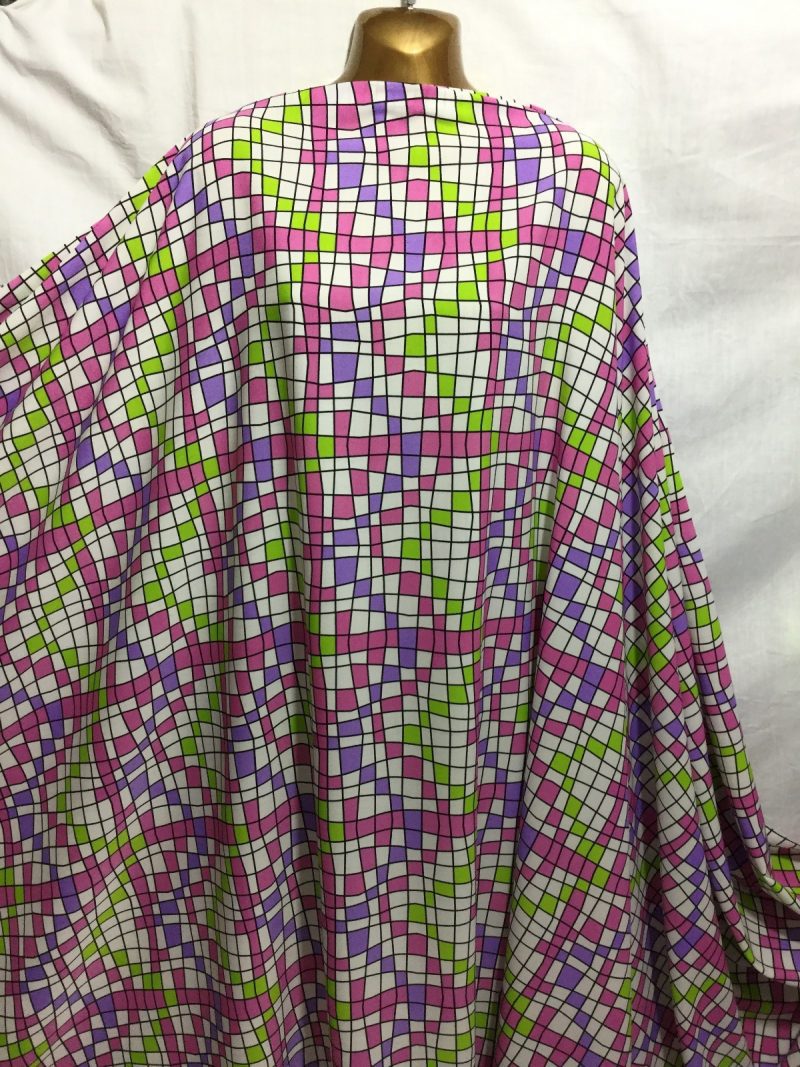 NEWLWeight Smooth Poly Microfiber Geometric Print DressCraft Fabric FREE PP 323176281038